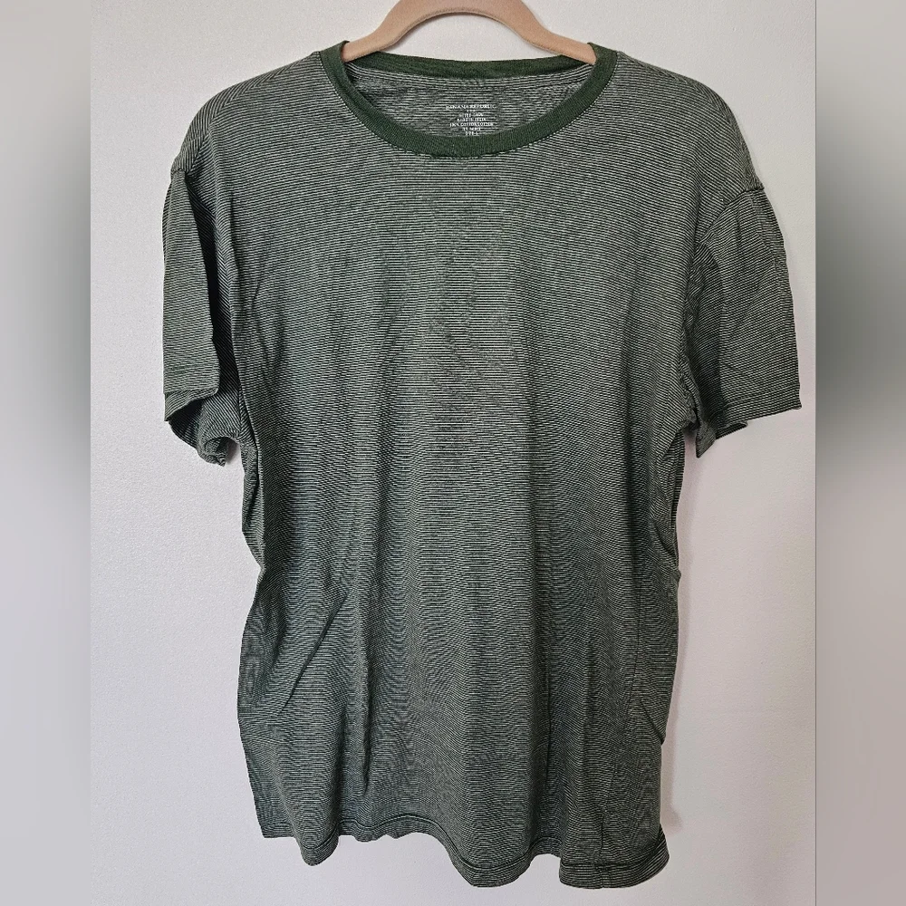 Banana Republic Striped Fitted Crew T Shirt